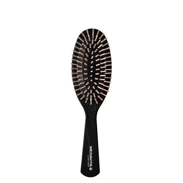 Wood Large Oval Brush Short Bristles